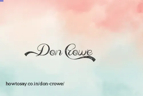 Don Crowe