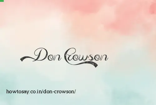 Don Crowson