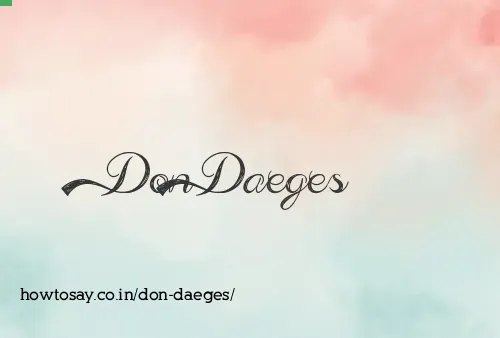 Don Daeges