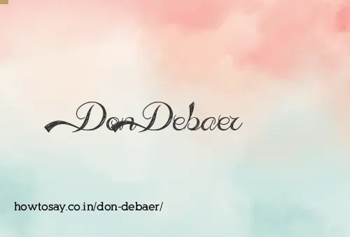 Don Debaer