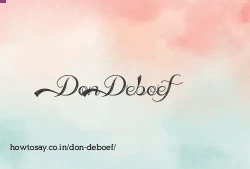 Don Deboef