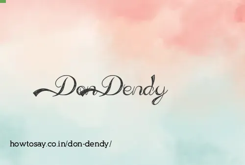 Don Dendy