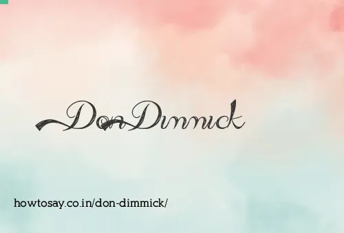 Don Dimmick