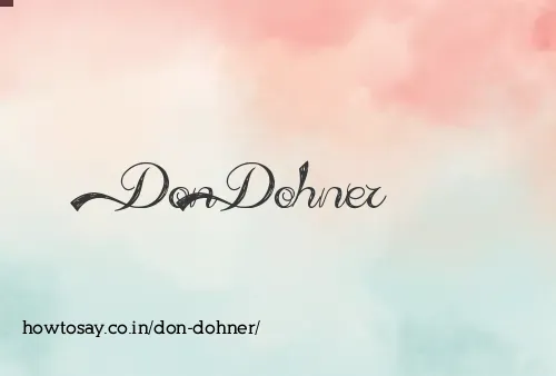 Don Dohner