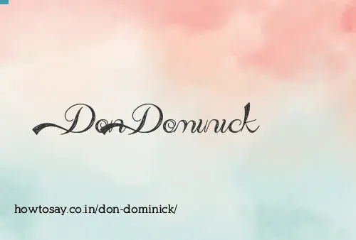 Don Dominick