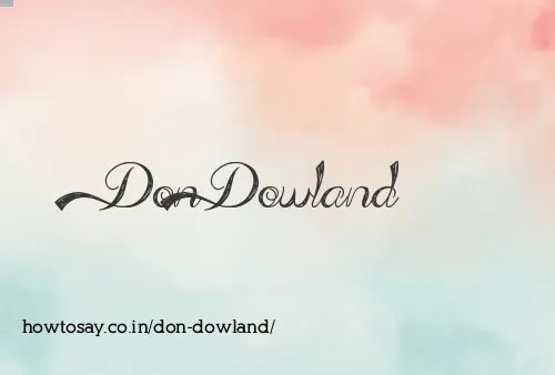 Don Dowland