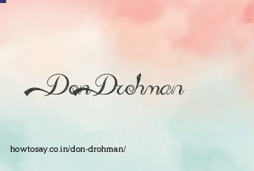 Don Drohman