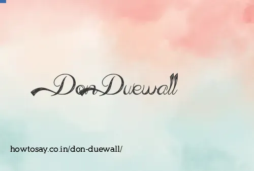 Don Duewall