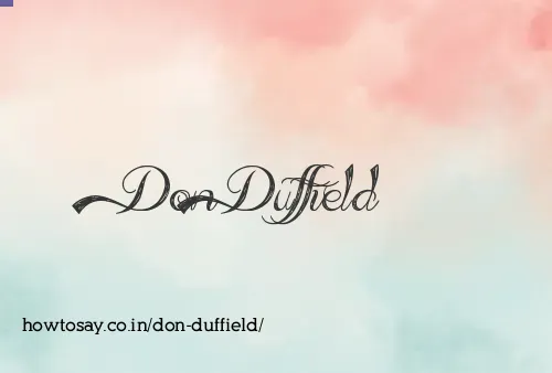 Don Duffield