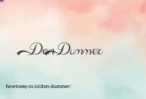 Don Dummer
