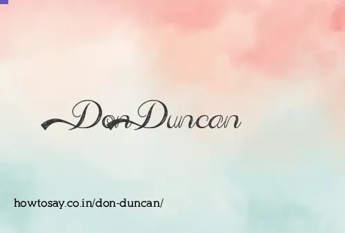 Don Duncan