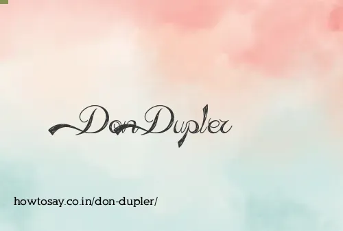 Don Dupler