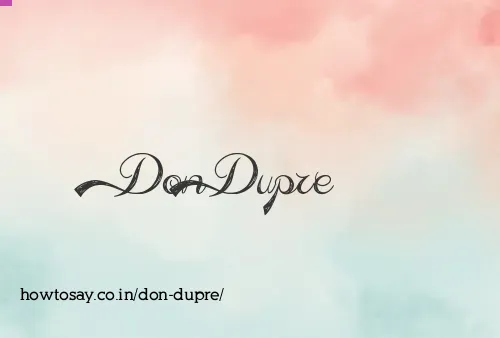 Don Dupre