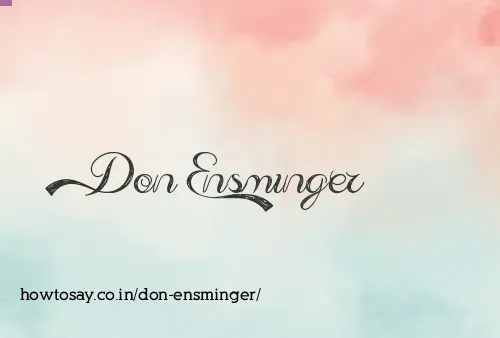 Don Ensminger