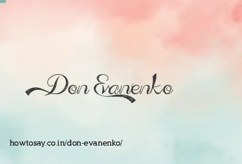 Don Evanenko