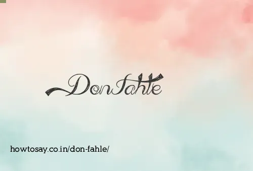 Don Fahle