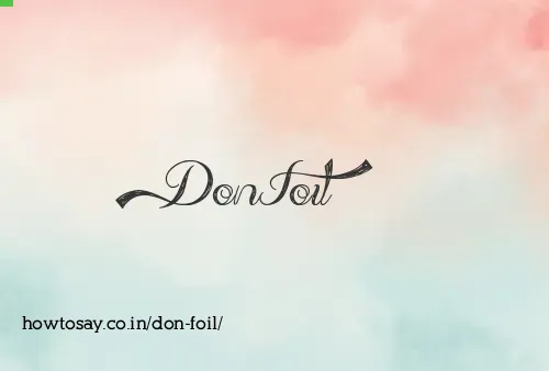 Don Foil