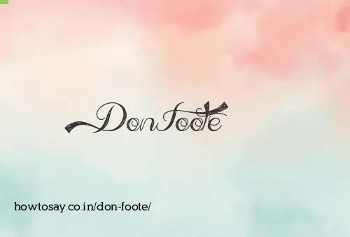 Don Foote