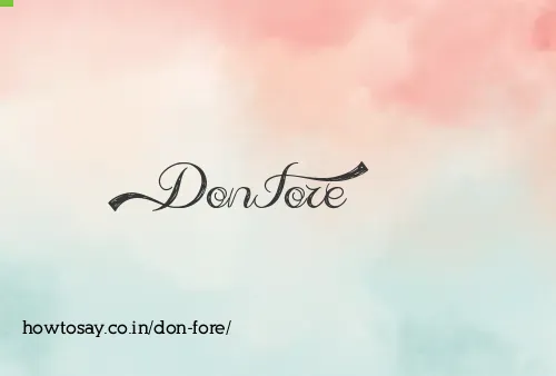Don Fore