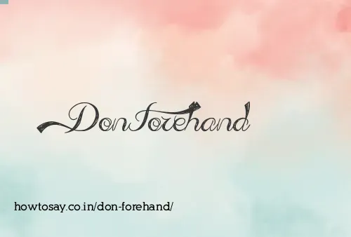 Don Forehand