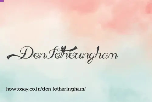 Don Fotheringham
