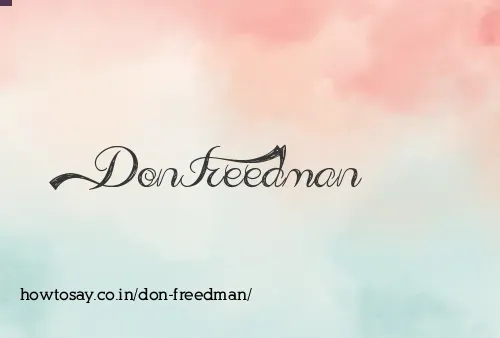 Don Freedman