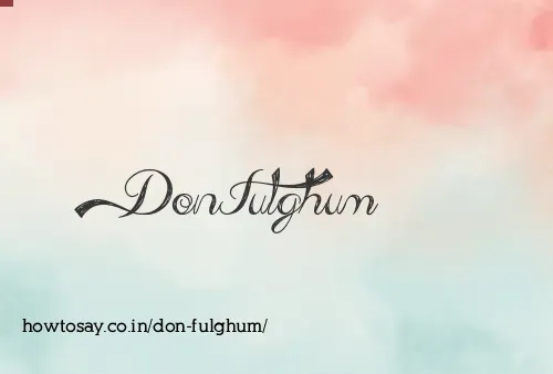 Don Fulghum