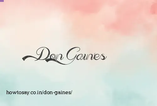 Don Gaines