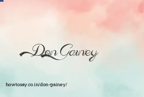 Don Gainey