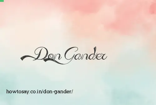 Don Gander