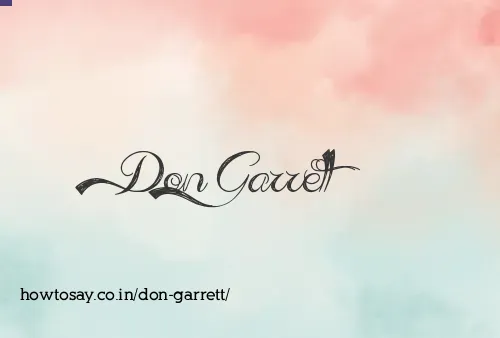 Don Garrett