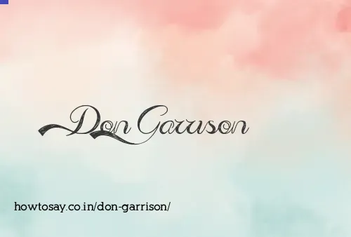 Don Garrison