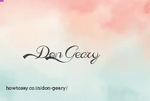 Don Geary