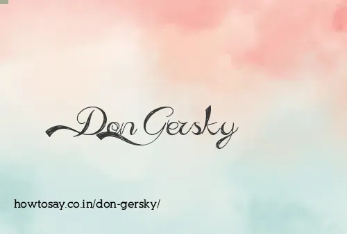 Don Gersky