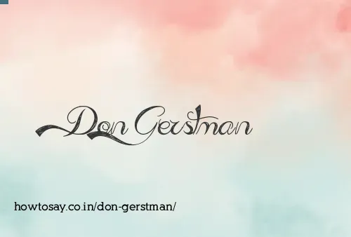 Don Gerstman