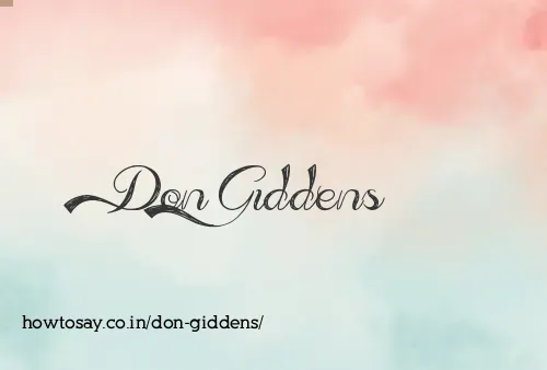 Don Giddens
