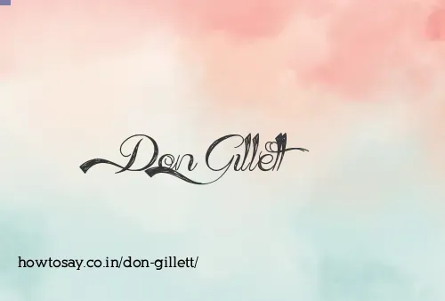 Don Gillett