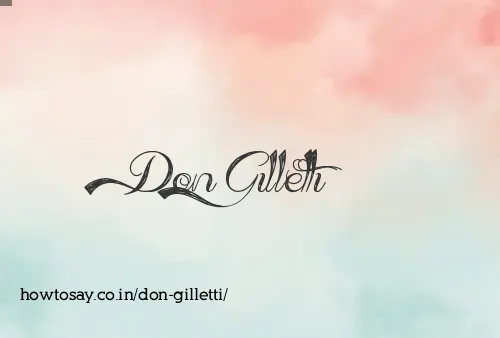 Don Gilletti