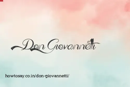 Don Giovannetti