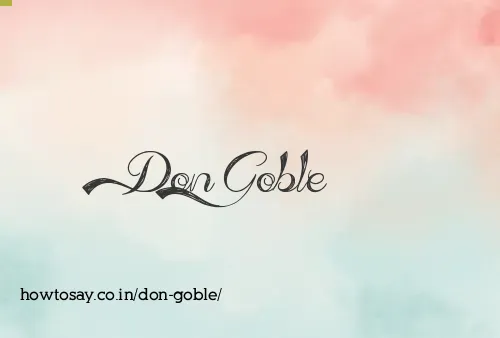 Don Goble