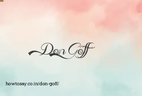 Don Goff