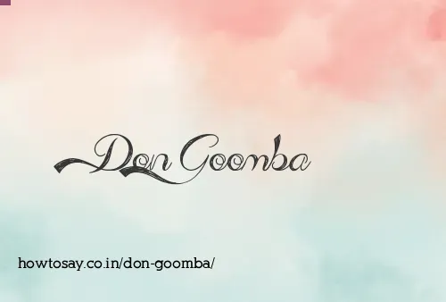 Don Goomba