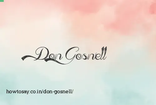 Don Gosnell