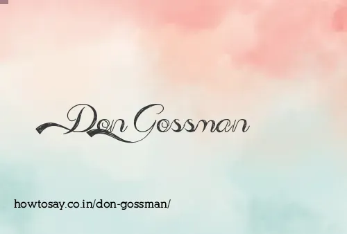 Don Gossman
