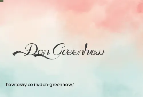 Don Greenhow