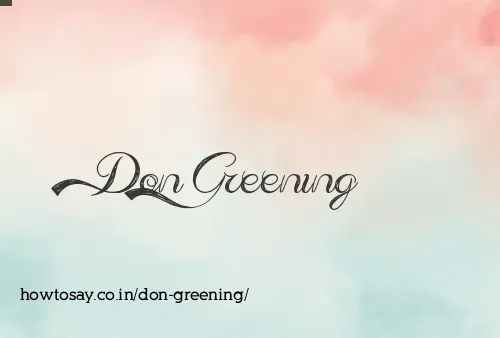 Don Greening