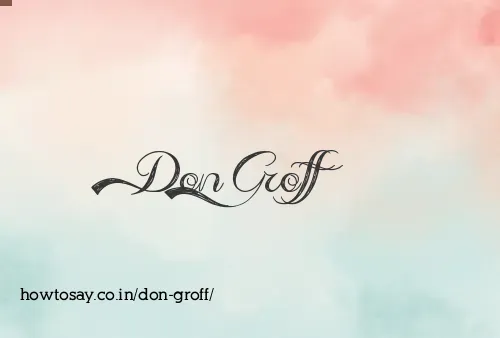 Don Groff
