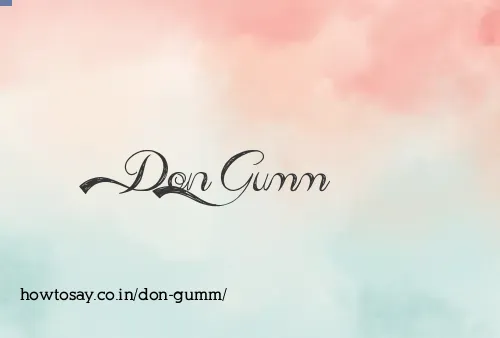 Don Gumm