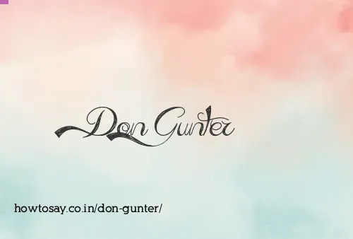Don Gunter