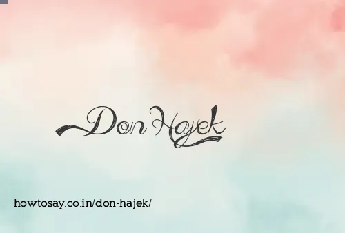 Don Hajek